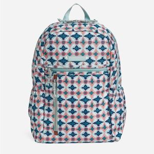 ✨ NEW Vera Bradley Lighten Up Study Hall Backpack Water Geo